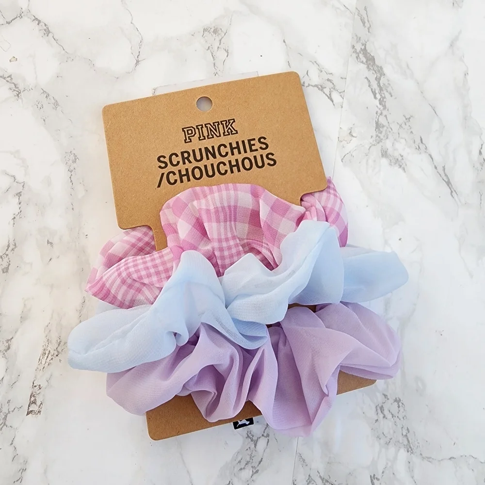 3 VS PINK Hair Accesories scrunchies